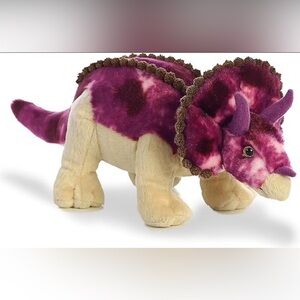 Aurora Dinos and Dragons Triceratops Stuffed Animal Cuddly Companions Purple 14